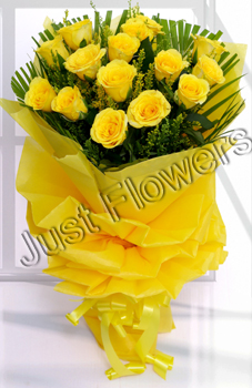 10 Yellow Roses Bunch Paper packing