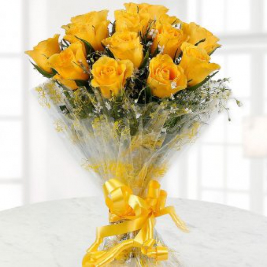 Yellow Rose BunchFlowers Delivery in Cahmrajendrapet Bangalore