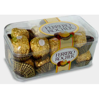 16 Pcs of  Ferrero Rocher Chocolates Box